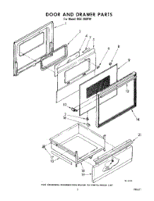 03 - Door And Drawer parts for Whirlpool RGE950PW / from AppliancePartsPros.com