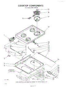 04 - Cook Top parts for Whirlpool RDE3600W / from AppliancePartsPros.com