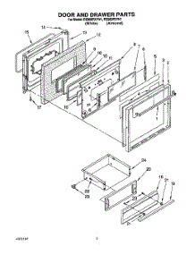 03 - Door And Drawer parts for Whirlpool Range RE960PXYN1 / from AppliancePartsPros.com