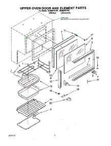 05 - Upper Oven Door And Element parts for Whirlpool Range RE960PXYN1 / from AppliancePartsPros.com