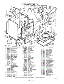 04 - Cabinet parts for Whirlpool Dryer LXE9920W1 / from AppliancePartsPros.com