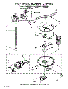 06 - Pump, Washarm And Motor Parts parts for Kitchenaid Dishwasher KUDE48FXBL3 / from AppliancePartsPros.com