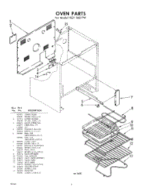 06 - Upper Oven Door And Unit Components parts for Whirlpool RGE960PW / from AppliancePartsPros.com