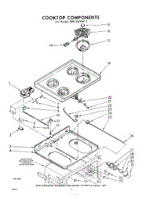 04 - Cook Top parts for Whirlpool RDE3600W2 / from AppliancePartsPros.com