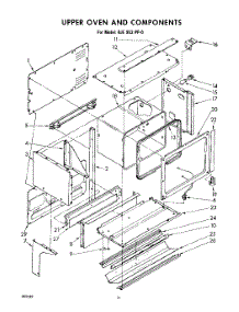 10 - Upper Oven And Components parts for Whirlpool Range RJE953PP0 / from AppliancePartsPros.com