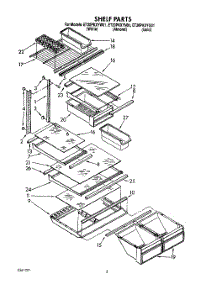 04 - Shelf parts for Whirlpool Refrigerator ET20PKXYN01 / from AppliancePartsPros.com