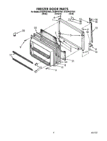 05 - Freezer Door parts for Whirlpool Refrigerator ET20PKXYN01 / from AppliancePartsPros.com