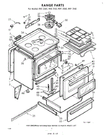 02 - Section parts for Whirlpool RXV3160 / from AppliancePartsPros.com