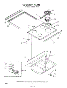 06 - Cook Top parts for Whirlpool Range RJE960PW0 / from AppliancePartsPros.com