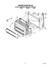 05 - Freezer Door parts for Whirlpool Refrigerator ET20PKXYN02 / from AppliancePartsPros.com