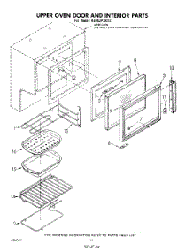 10 - Upper Oven Door And Interior parts for Whirlpool Range RE963PXKT2 / from AppliancePartsPros.com