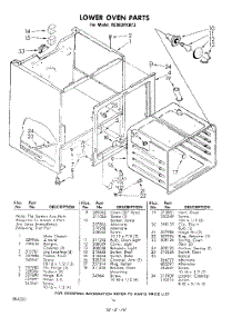 14 - Lower Oven parts for Whirlpool Range RE963PXKT2 / from AppliancePartsPros.com