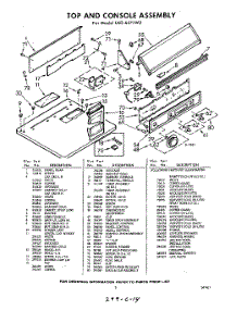 03 - Section parts for Whirlpool Dryer LXG6571W2 / from AppliancePartsPros.com