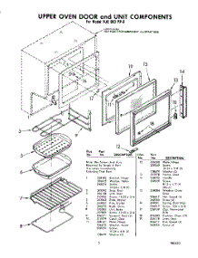 05 - Upper Oven Door And Unit Components parts for Whirlpool Range RJE963PP0 / from AppliancePartsPros.com