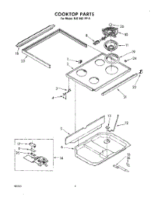 06 - Cooktop parts for Whirlpool Range RJE963PP0 / from AppliancePartsPros.com