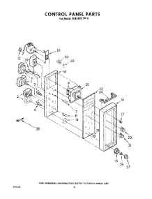 12 - Control Panel parts for Whirlpool Range RJE963PP0 / from AppliancePartsPros.com