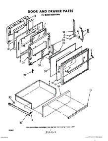 04 - Door And Drawer parts for Whirlpool RGE970PW / from AppliancePartsPros.com