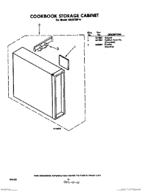 10 - Cookbook Storage Cabinets parts for Whirlpool RGE970PW / from AppliancePartsPros.com