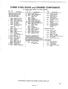 07 - Lower Oven Door And Drawer parts for Whirlpool RDE3900W / from AppliancePartsPros.com
