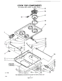 08 - Cook Top parts for Whirlpool RDE3900W / from AppliancePartsPros.com