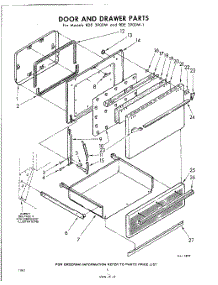 06 - Door And Drawer parts for Whirlpool RDE3900W1 / from AppliancePartsPros.com