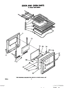 04 - Door And Oven parts for Whirlpool RJM2840P0 / from AppliancePartsPros.com