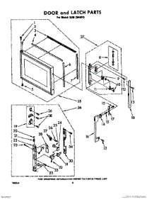 08 - Door And Latch parts for Whirlpool RJM2840P0 / from AppliancePartsPros.com