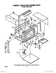 10 - Cabinet, Hinge And Stirrer parts for Whirlpool RJM2840P0 / from AppliancePartsPros.com
