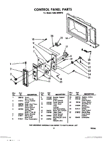 13 - Microwave Control Panel parts for Whirlpool RJM2840P0 / from AppliancePartsPros.com