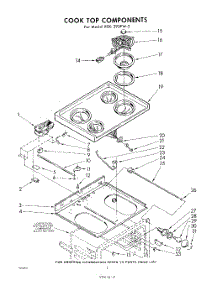 08 - Cook Top parts for Whirlpool RDE390PW2 / from AppliancePartsPros.com