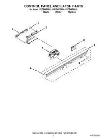 02 - Control Panel And Latch Parts parts for Kitchenaid Dishwasher KUDE48FXWH3 / from AppliancePartsPros.com