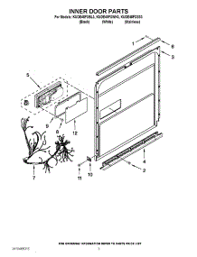 03 - Inner Door Parts parts for Kitchenaid Dishwasher KUDE48FXWH3 / from AppliancePartsPros.com