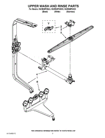 07 - Upper Wash And Rinse Parts parts for Kitchenaid Dishwasher KUDE48FXWH3 / from AppliancePartsPros.com