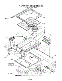 08 - Cook Top parts for Whirlpool RDE395PP / from AppliancePartsPros.com