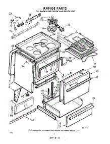 02 - Section parts for Whirlpool Range RAE3430W / from AppliancePartsPros.com