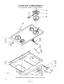 06 - Cook Top parts for Whirlpool RDE4400W0 / from AppliancePartsPros.com