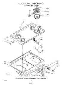 06 - Cook Top parts for Whirlpool RDE4400W2 / from AppliancePartsPros.com