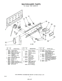 08 - Back Guard parts for Whirlpool RDE4400W2 / from AppliancePartsPros.com