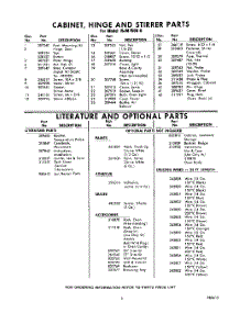 05 - Lit / Optional parts for Whirlpool Microwave RJM75000 / from AppliancePartsPros.com
