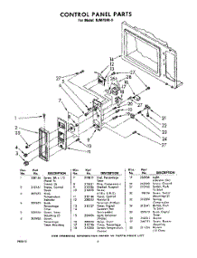 06 - Control Panel parts for Whirlpool Microwave RJM75000 / from AppliancePartsPros.com