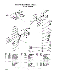 08 - Wiring Harness parts for Whirlpool Microwave RJM75000 / from AppliancePartsPros.com