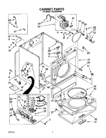 03 - Cabinet parts for Whirlpool Dryer RGL3636AL0 / from AppliancePartsPros.com