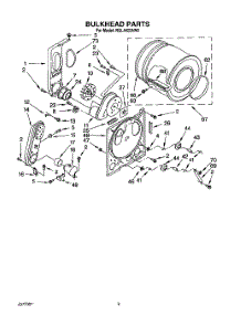 05 - Bulkhead parts for Whirlpool Dryer RGL4422AL0 / from AppliancePartsPros.com