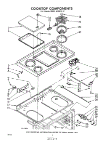 08 - Cook Top parts for Whirlpool RDE4900W2 / from AppliancePartsPros.com