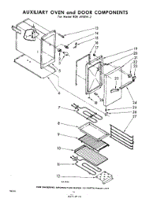 10 - Auxiliary Oven And Door parts for Whirlpool RDE4900W2 / from AppliancePartsPros.com