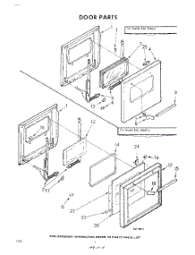 04 - Door parts for Whirlpool Range RAE69605 / from AppliancePartsPros.com