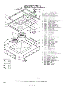 06 - Cook Top parts for Whirlpool Range RAE69605 / from AppliancePartsPros.com