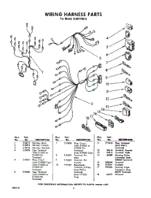 09 - Wiring Harness parts for Whirlpool Microwave RJM77000 / from AppliancePartsPros.com