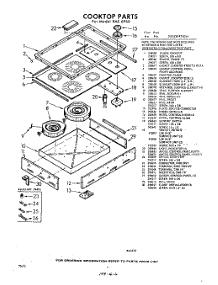 06 - Cook Top parts for Whirlpool Range RAE6960P / from AppliancePartsPros.com