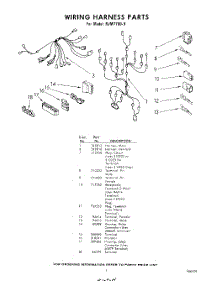 07 - Wiring Harness parts for Whirlpool Microwave RJM77009 / from AppliancePartsPros.com